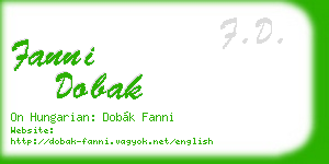 fanni dobak business card